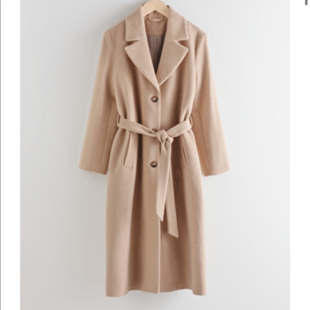 & Other Stories Relaxed Alpaca Blend Coat